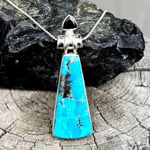 Turquoise & Onyx Necklace